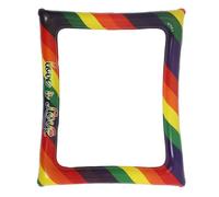 GALPADA Inflatable Rainbow Photo Frame Enhancing Festive Atmosphere Party Prop Lightweight Vibrant Design for Travel and Other Occasions for Pride and Birthday Celebrations