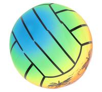 GALPADA Inflatable Rainbow Volleyball Thickened PVC Beach Ball for Water and Pool Party Bouncy Outdoor Sports Ball for Swimming Garden Physical Education and After School Activities