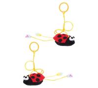 GALPADA Interactive Catnip Cat Chew 2Pcs Ladybird Shape Accessories for Indoor Kitten Play and Enrichment