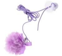 GALPADA Interactive Door Hanging Cat with Violet Soft Ball, Small Indoor Kitten Plaything for Scratching and Teasing, Compact Household Entertainment for Cats