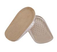 GALPADA Invisible Height Increase Insoles for Women & Men Comfortable Leather Inserts Anti-Slip Foot Cushions 11.8X6.6Cm Heightening Pad for All-Day Wear