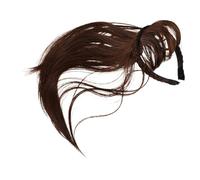 GALPADA Invisible Light Straight Headband Wig Clip for Women Bangs Easy Wear Headband Wig Bang Topper for Daily Use and Hair Volume Boosting