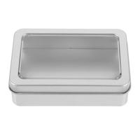 GALPADA Iron Dice Storage Box with Foam Pad for Dice Organizing and Protection Square Silver Iron Case Easy to Clean for Small Crafts