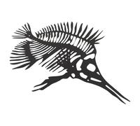 GALPADA Iron Fish Bone Wall Art Metal Sculpture with Vivid Details and Easy Installation, Black Artistic Metal Wall Decor for Music Carnival Or Housewarming
