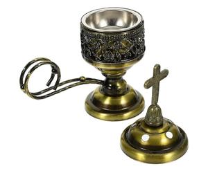 GALPADA Iron Incense Burner Holder Relaxing Metal Incense Coil Burner with Comfortable Hand Feeling and Home Decor Accessory for Aromatherapy and Reading at Home