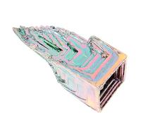 GALPADA Irregular Bismuth Mineral Crystal Stone Specimen for Home Decoration Stylish Visual Effects, Decorative Ornament for Porch and Study Room Display