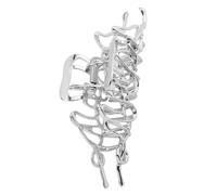GALPADA Irregular Silver Alloy Hair Claw Clip Hollow Geometric Design Minimalist and Elegant Metal Hair Clasp for Weddings and Parties Hold Tightly