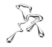 GALPADA Irregular Waterdrop Earrings for Women Abstract Metal Design Statement Jewelry Unique Vintage Drop Accessory for Birthday Christmas