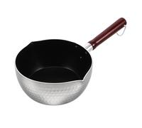 GALPADA Japanese Nonstick Ramen Cooking Pot with Ergonomic Wooden Handle Versatile Saucepan for Boiling Noodles Frying Soup Making and Stir Frying Traditional Japanese Style Cookware with