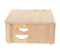 GALPADA Khaki Synthetic Material Hamster Hiding House with Multiple Rooms for Indoor Use, Safe and Can Be Decorated with Stickers, Nest and Rest House for Chinchilla and Small Pets