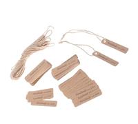 GALPADA Kraft Paper Tags Beige Paper Tags Rectangle with Strings 100pcs Handmade Kraft Labels and Label Your Products for Kitchen Wrapping Supplies