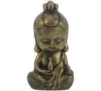 GALPADA Kwan Yin Statue Small Sandstone Powder Oriental Garden Figure