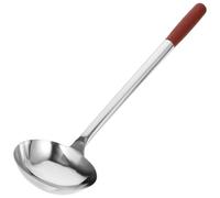 GALPADA Large Stainless Steel Cooking Spoon with Wooden Handle for Wok Accessories, Time-Saving and Comfortable to Hold, for Restaurants and Canteens Serving Fried Rice and Stirring