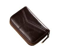 GALPADA Leather Zipper Coin Card Holder Fashion Wallet for Credit Cards Daily Essential
