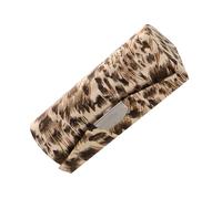 GALPADA Leopard Print Lipstick Box Mirror Silk Travel Lipstick Case Organizer Single Holder Cosmetic Storage Pouch for Purse Makeup Organiser Case