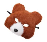 GALPADA Lifelike Brown Bear Mask Soft Plush Animal Face for Halloween Party Cosplay Masquerade Carnival Comfortable Fit Lightweight Costume Accessory