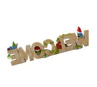 GALPADA Lifelike Gnome Welcome Decor Resin Figurine for Home Desktop
