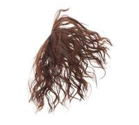GALPADA Light Brown Clip-in Hair Extensions for Women, Curly Wavy Hairpiece Made of High Temperature Fiber, Comfortable to Wear, for Thinning Hair and Cosplay Events