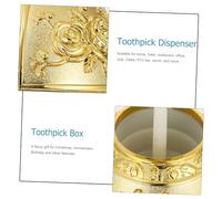 GALPADA Light Luxury Retractable Toothpick Holder Compact Desk Organizer Portable Sanitary Case for Home Office Restaurant Bar Idea