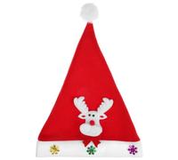 GALPADA Light up Reindeer Christmas Hat, Red Fabric Winter Cap | Size, Festive Outfit and Outdoor Activities, Lightweight Sturdy Build, Charming Holiday Pattern