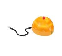 GALPADA Lightweight Boys Emperor Hat with Fake Ponytail Hair Chinese Oriental Cap for Comfortable Ancient King Headwear for Cosplay and Stage Performances