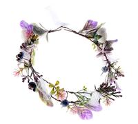 GALPADA Lightweight Flower Headband Embellished with Simulation Flowers Made of Silk Cloth and Iron, Elegant Floral Crown Hair Wreath for Wedding Accessories for Women