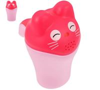 GALPADA Lightweight Shampoo Cup for Hair Washing and Bathing, Adorable Pink Cartoon Pp Material Shower Water Cup Suitable for Bath Support and Shower Rinse
