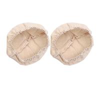 GALPADA Linen Bread Basket Cloth Cover Sturdy Beige Material round 2pcs Basket Liner for Bread Proofing and Sourdough Baking, Suitable for Home and Bakery Use