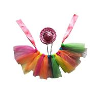 GALPADA Lizard Party Costume Lightweight Decorative Garment with Colorful Hat and Skirt for Chameleons and Lizards Chic Pet Accessory to Highlight Your Reptile at Parties and Events