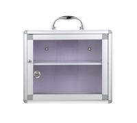 GALPADA Lockable Multi-Layer Household Medicine Case with Key Wall-Mounted Visible Medicine Storage Box for Community and Emergency Use