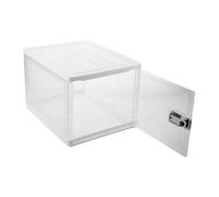 GALPADA Lockable Storage Box with Combination Lock for Medication and Snacks, Stackable Abs+pp Organizing Bin for Homes and Kitchens, Secure Storage for Phones and Food in Refrigerator