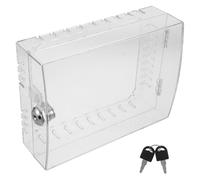 GALPADA Lockable Thermostat Lock Box with Key for Professional Settings and Homes, Acrylic and Metal Protective Cover with Instant Reading Visibility and Impact Protection, Space-Saving