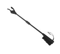 GALPADA Long Handle Reacher Grabber Tool for Elderly and Seniors with Ergonomic Support, Black Plastic and Stainless Steel Pick up Clamp for Kitchens and Elder Care
