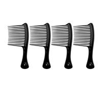 GALPADA Long Tooth Plastic Styling Combs 4pcs Detangle Wide Tooth Combs for Barber Office Use