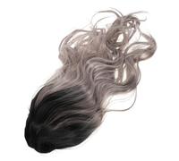 GALPADA Long Wavy Curly Wig Gradient Synthetic Hair Wig for Women Halloween Cosplay Party Costume Accessories Natural Grey Heat Resistant for Daily Use