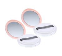 GALPADA Loose Powder Box 2Pcs 5G with Puff and Mirror, Plastic Empty Compact Case for Travel and Daily Cosmetic Use