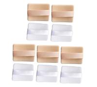 GALPADA Loose Powder Puff 10Pcs Rectangle Double-Sided Flocked High-Density Synthetic Sponge for Face Makeup Application with Strap