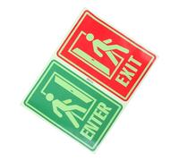 GALPADA Luminous Emergency Exit Sign Self-Adhesive Guide Sticker for Living Rooms and Bedrooms (30X40Cm) Glow-In-The-Dark Safety Evacuation Indicator