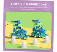 GALPADA Luminous Roller Skating Training Cones PE Material Outdoor Sports Markers for Agility Improvement and Skating Control with Carry Bag