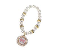 GALPADA Luxury Dog Necklace Pearl Collar Comfortable Abs Material Length 25-35cm Unique Design
