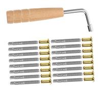 GALPADA Lyre Structure Harp with Tuning Pin String Nails Wrench Practical Wood and Metal Harp Accessory Simple