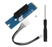 GALPADA M.2 Ngff to Pci-e Adapter Card Special Design with 1x to 16x Adapter Cable and Small 4pin Power Cord, Abs Material, Blue, Interface Conversion with Random Color for Pcie Gpu