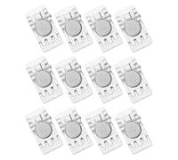 GALPADA Magnetic Clips with Magnetic Hold, Reusable Abs and Steel Material 12pcs Badge Holder Clips for Office and Refrigerator Use for School and Home Organization