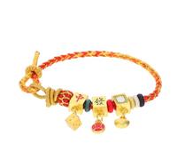 GALPADA Mahjong Bracelet Adjustable Handmade Braided Women Rope Woven Wealth Luck Cultural Creative Lucky Money Charm for Players