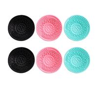 GALPADA Makeup Cleaning 6pcs Cups with Silicone Brush Pads of Sponges and Makeup Eggs Supple and Comfortable for Beauty Enthusiasts
