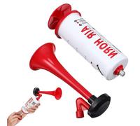 GALPADA Manual Air Horn Loud Noise Maker Portable Handheld Pump Horn Easy Installation High-strength Metal and Plastic for Sports Events on Bicycles and Transportation Vehicles in Red