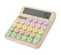 GALPADA Mechanical Keyboard Calculator Beige Color Big Button Calculators Desktop for Students and Office Use