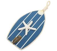 GALPADA Mediterranean Style Decorative Wall Hook Small Wall Key Holder Coat Hanger Made of Iron and Wood with Simple Structure Design Reusable Without Burrs for Hallway or Bedroom