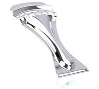 GALPADA Metal Acoustic Guitar Tailpiece Bridge in Silver for Strings Resonator Guitar Providing Comfortable Playing Experience and Improved Volume for Musicians