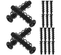 GALPADA Metal Electric Guitar Bridge Replacement Screws with Springs for String Fixing, Practical Black Saddles, for Guitarists and Neck Plate Repair